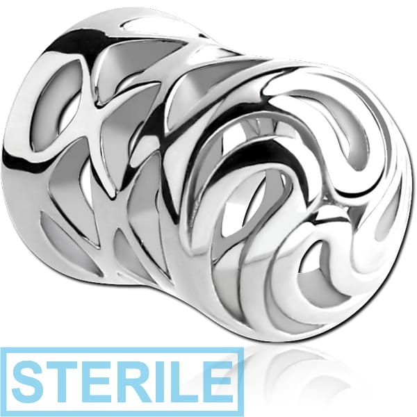 STERILE SURGICAL STEEL DOUBLE FLARED HOLLOW PLUG