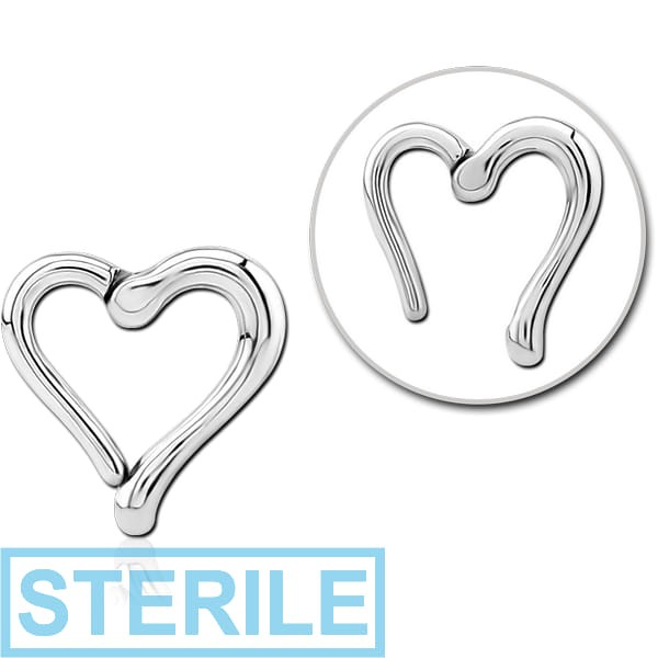 STERILE SURGICAL STEEL HINGED CLICKER - HEART