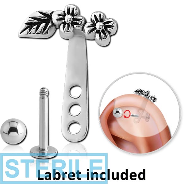 STERILE SURGICAL STEEL HELIX WRAP AND MICRO LABRET