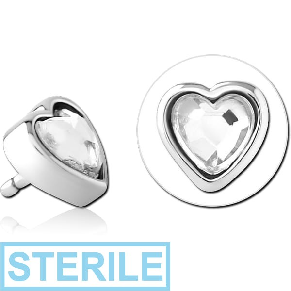 STERILE SURGICAL STEEL JEWELLED PUSH FIT ATTACHMENT FOR BIOFLEX INTERNAL LABRET