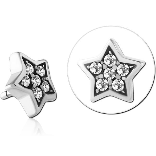 STERILE SURGICAL STEEL JEWELLED PUSH FIT ATTACHMENT FOR BIOFLEX INTERNAL LABRET
