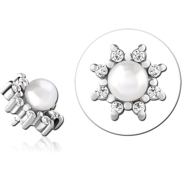 STERILE SURGICAL STEEL JEWELLED PUSH FIT ATTACHMENT FOR BIOFLEX INTERNAL LABRET