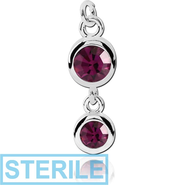 STERILE SURGICAL STEEL JEWELLED ATTACHMENT FOR INTIMATE PIERCING - 3MM AND 5MM ROUND