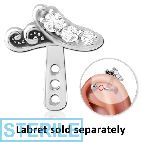 STERILE SURGICAL STEEL JEWELLED HELIX WRAP - CATERPILLAR