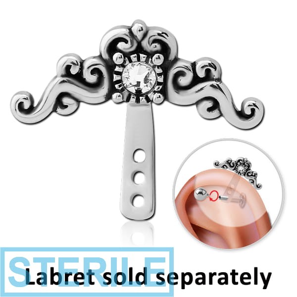 STERILE SURGICAL STEEL JEWELLED HELIX WRAP - FILIGREE
