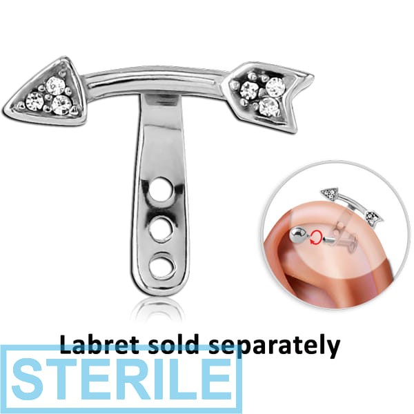 STERILE SURGICAL STEEL JEWELLED HELIX WRAP - ARROW