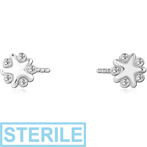 STERILE SURGICAL STEEL PUSH FIT JEWELLED ATTACHMENT FOR BIOFLEX INTERNAL NIPPLE SHIELD