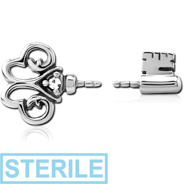 STERILE SURGICAL STEEL PUSH FIT JEWELLED ATTACHMENT FOR BIOFLEX INTERNAL NIPPLE SHIELD