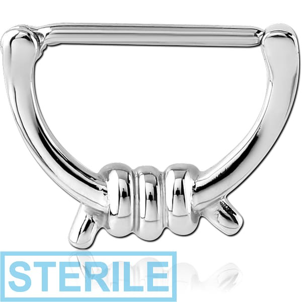 STERILE SURGICAL STEEL NIPPLE CLICKER - BARB WIRE