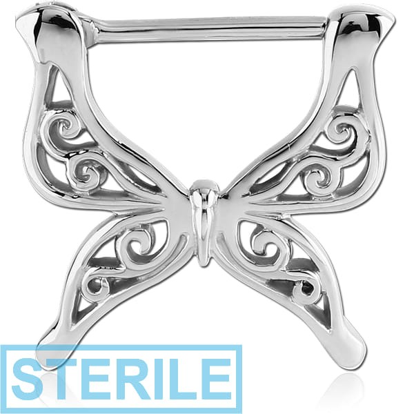 STERILE SURGICAL STEEL NIPPLE CLICKER - BUTTERFLY