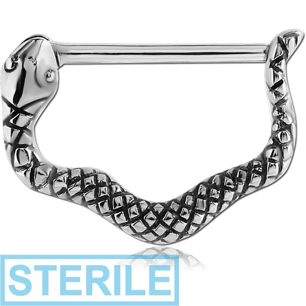 STERILE SURGICAL STEEL NIPPLE CLICKER - SNAKE