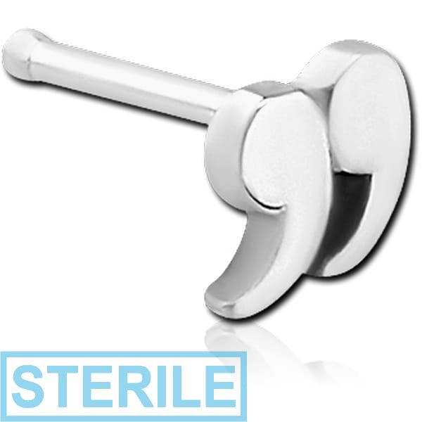 STERILE SURGICAL STEEL NOSE BONE - QUOTATION MARKS