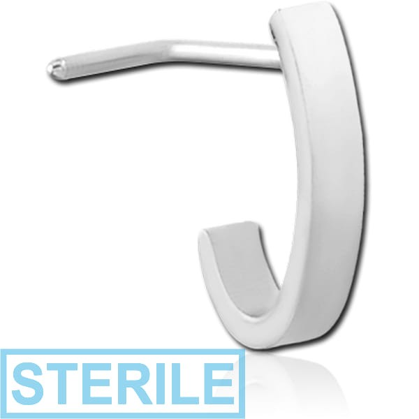STERILE SURGICAL STEEL 90 DEGREE WRAP AROUND NOSE STUD
