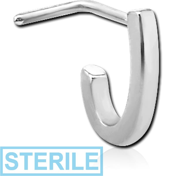 STERILE SURGICAL STEEL 90 DEGREE WRAP AROUND NOSE STUD