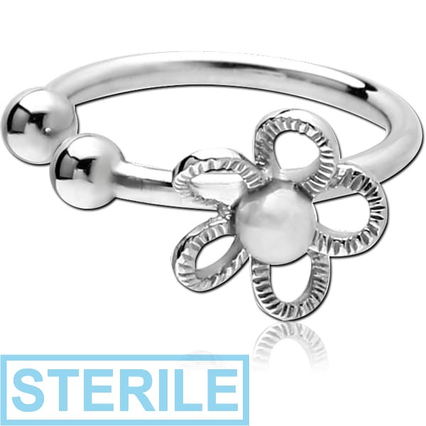 STERILE SURGICAL STEEL JEWELLED FAKE NOSE RING