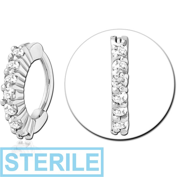 STERILE SURGICAL STEEL JEWELLED NOSE RING CLICKER
