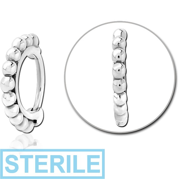 STERILE SURGICAL STEEL NOSE CLCKER RING