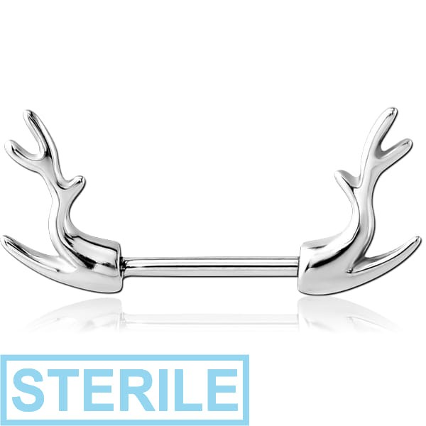 STERILE SURGICAL STEEL NIPPLE SHIELD BAR - DEAR HORNS