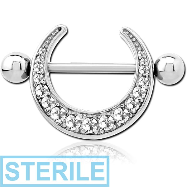 STERILE SURGICAL STEEL JEWELLED NIPPLE SHIELD