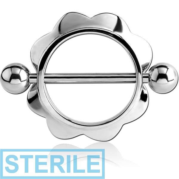 STERILE SURGICAL STEEL NIPPLE SHIELD - FLOWER