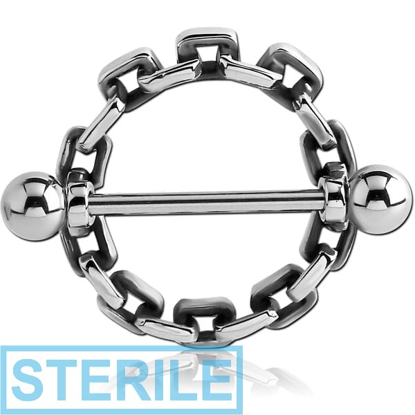 STERILE SURGICAL STEEL NIPPLE SHIELD - CHAIN