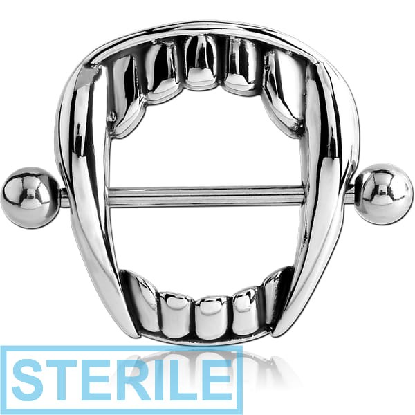 STERILE SURGICAL STEEL NIPPLE SHIELD - FANGS