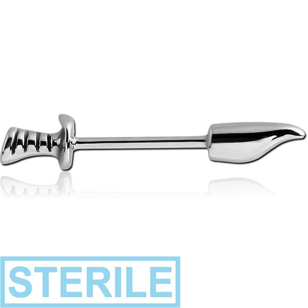 STERILE SURGICAL STEEL NIPPLE BAR - KNIFE