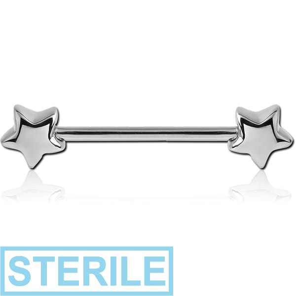 STERILE SURGICAL STEEL NIPPLE BAR - STAR