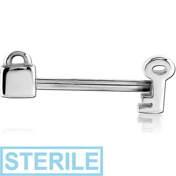 STERILE SURGICAL STEEL NIPPLE SHIELD - LOCK AND KEY