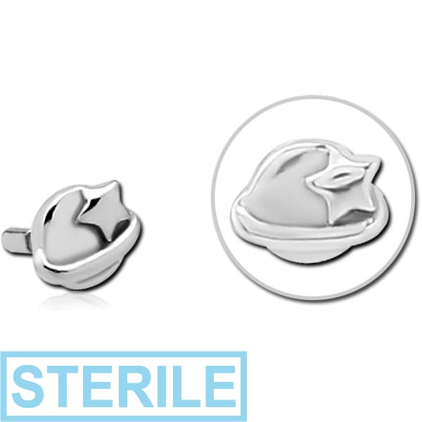 STERILE SURGICAL STEEL PUSH FIT ATTACHMENT FOR BIOFLEX INTERNAL LABRET - EYE STAR