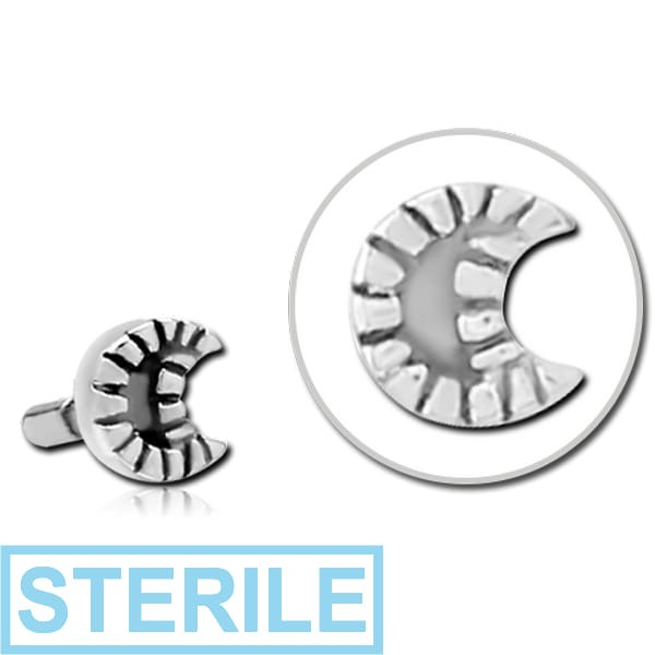 STERILE SURGICAL STEEL PUSH FIT ATTACHMENT FOR BIOFLEX INTERNAL LABRET - CRESCENT