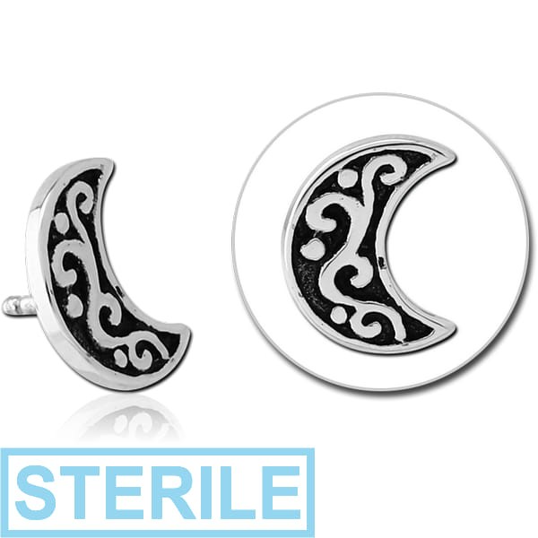 STERILE SURGICAL STEEL PUSH FIT ATTACHMENT FOR BIOFLEX INTERNAL LABRET - FILIGREE CRSCENT