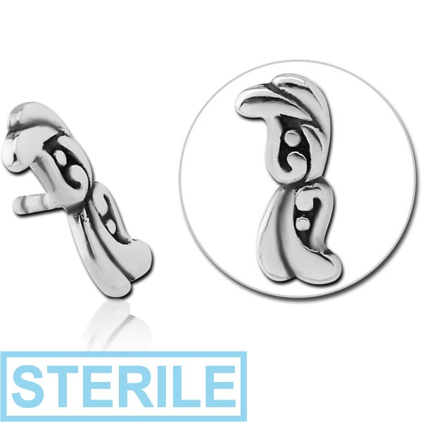 STERILE SURGICAL STEEL PUSH FIT ATTACHMENT FOR BIOFLEX INTERNAL LABRET - FILIGREE