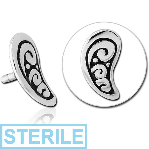 STERILE SURGICAL STEEL PUSH FIT ATTACHMENT FOR BIOFLEX INTERNAL LABRET - FILIGREE