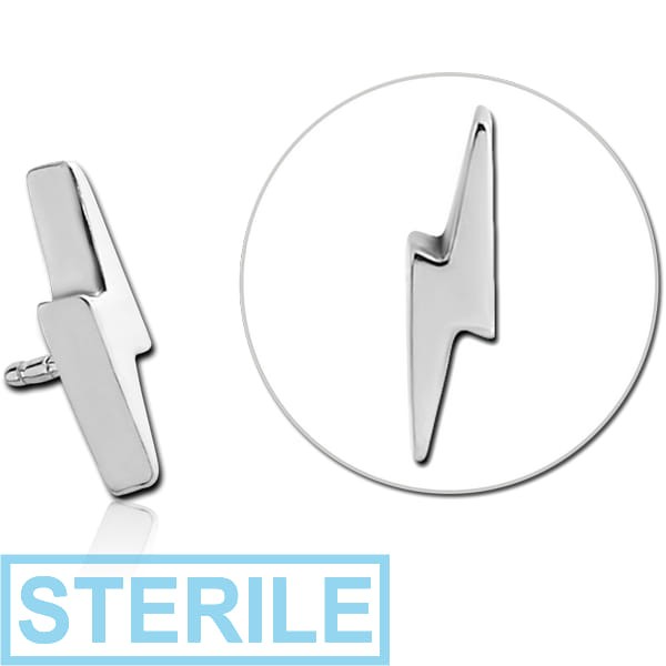 STERILE SURGICAL STEEL PUSH FIT ATTACHMENT FOR BIOFLEX INTERNAL LABRET - LIGHTNING