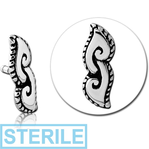 STERILE SURGICAL STEEL PUSH FIT ATTACHMENT FOR BIOFLEX INTERNAL LABRET - FILIGREE