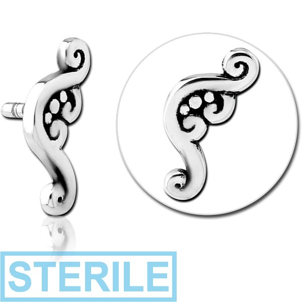 STERILE SURGICAL STEEL PUSH FIT ATTACHMENT FOR BIOFLEX INTERNAL LABRET - FILIGREE