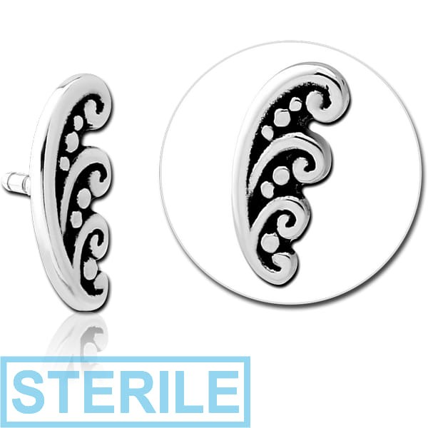 STERILE SURGICAL STEEL PUSH FIT ATTACHMENT FOR BIOFLEX INTERNAL LABRET - FILIGREE WING