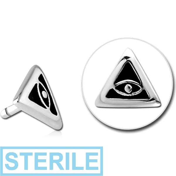 STERILE SURGICAL STEEL PUSH FIT ATTACHMENT FOR BIOFLEX INTERNAL LABRET - EYE OF PROVIDENCE