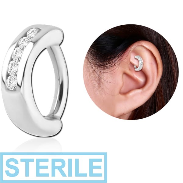 STERILE SURGICAL STEEL JEWELLED ROOK CLICKER