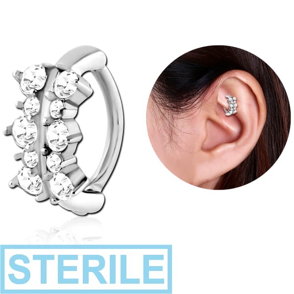 STERILE SURGICAL STEEL JEWELLED ROOK CLICKER - FILIGREE