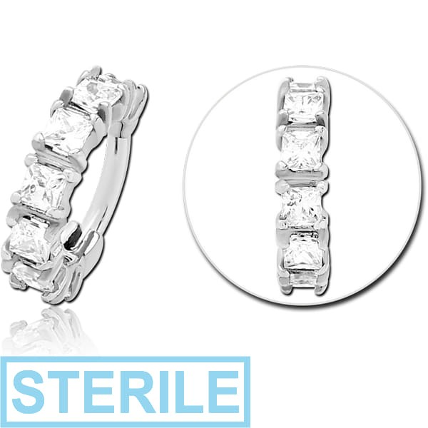 STERILE SURGICAL STEEL PRONG SET CRYSTAL JEWELLED MULTI PURPOSE CLICKER