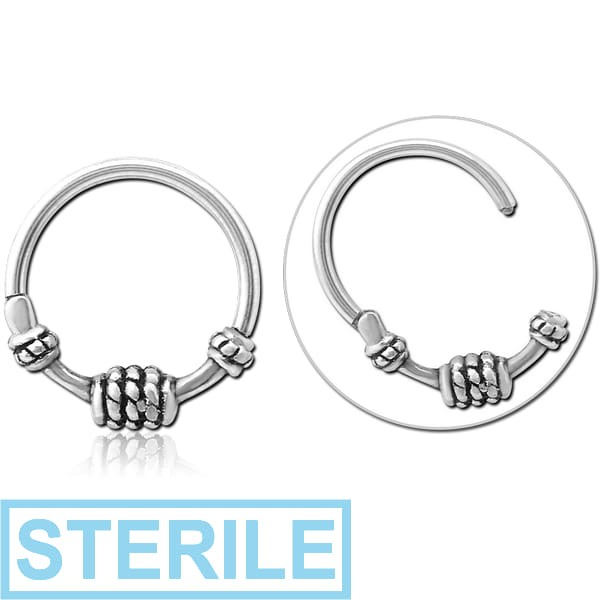 STERILE SURGICAL STEEL HINGED CLICKER - THREE ROPES SMALL