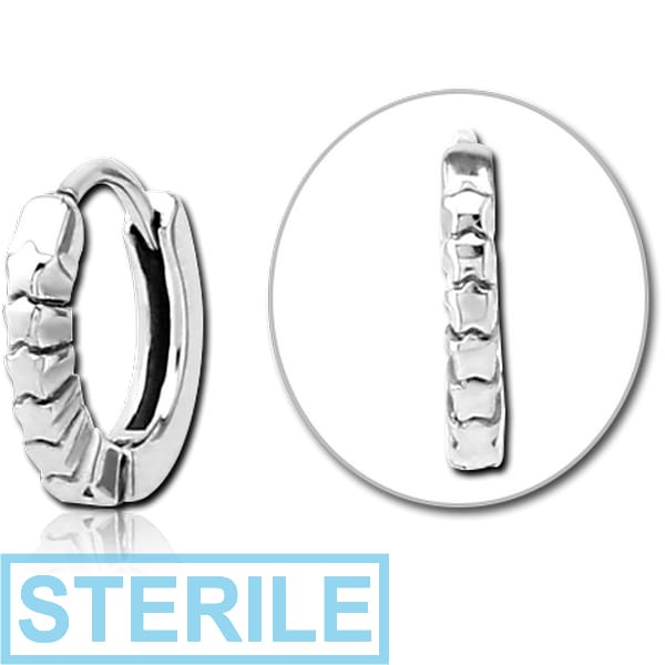 STERILE SURGICAL STEEL MULTI PURPOSE HUGGIE PIERCING