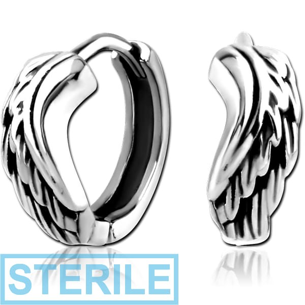 STERILE SURGICAL STEEL HUGGIES PAIR - WINGS