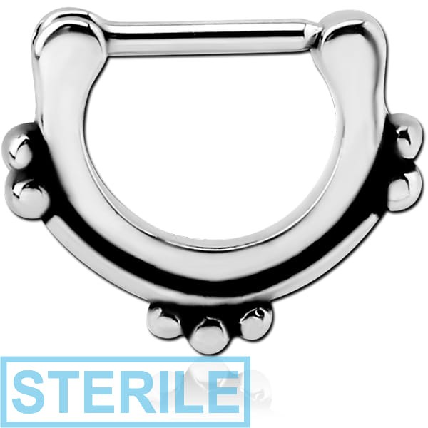 STERILE SURGICAL STEEL HINGED SEPTUM CLICKER