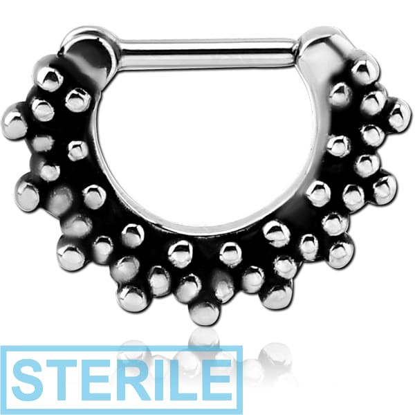 STERILE SURGICAL STEEL HINGED SEPTUM CLICKER