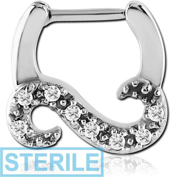 STERILE SURGICAL STEEL JEWELLED SEPTUM CLICKER