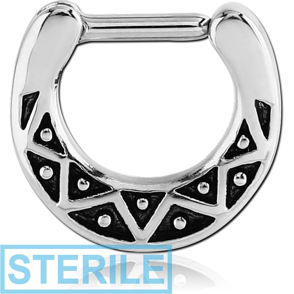 STERILE SURGICAL STEEL HINGED SEPTUM CLICKER