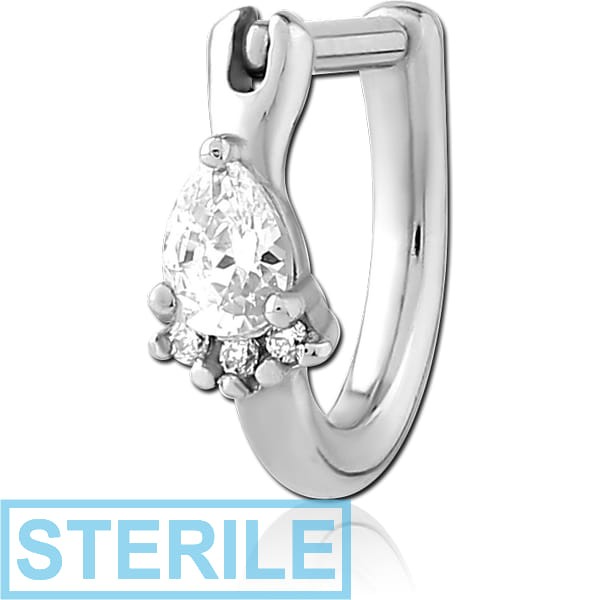 STERILE SURGICAL STEEL JEWELLED TRAGUS CLICKER